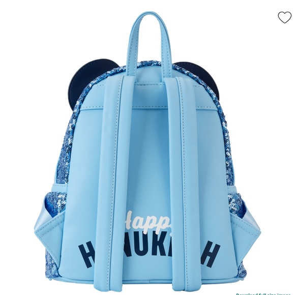 Loungefly Disney Mickey Hanukkah Sequin Glow Mini Backpack & Wallet NWT - Picture 4 of 10